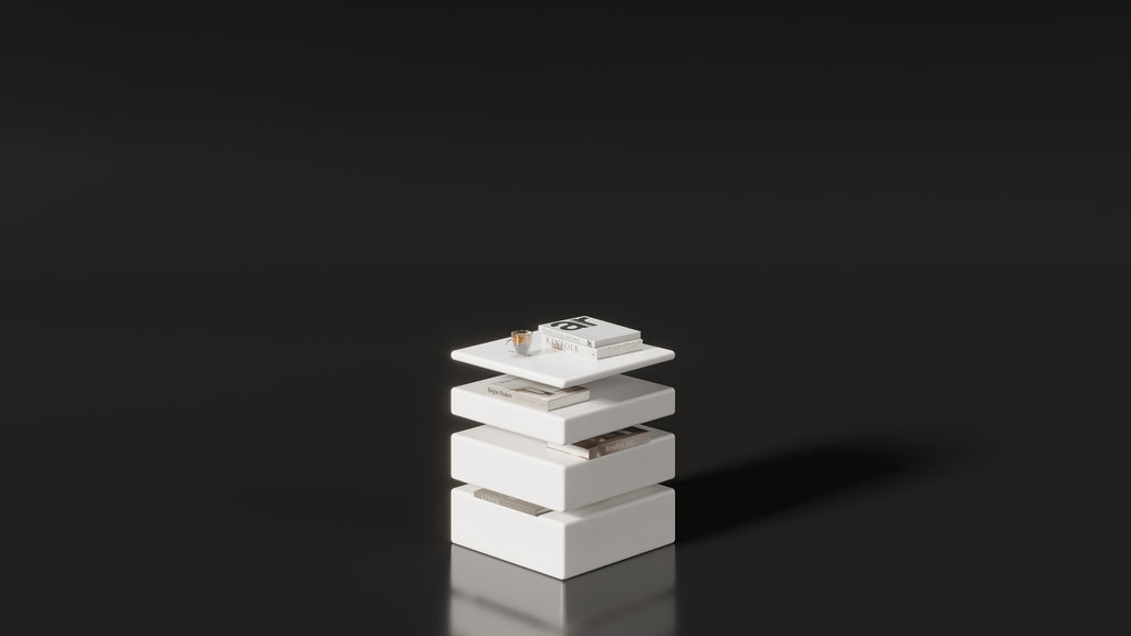 Glide Side Table - White