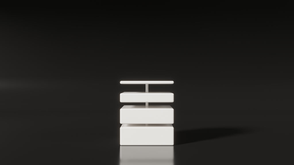 Glide Side Table - White