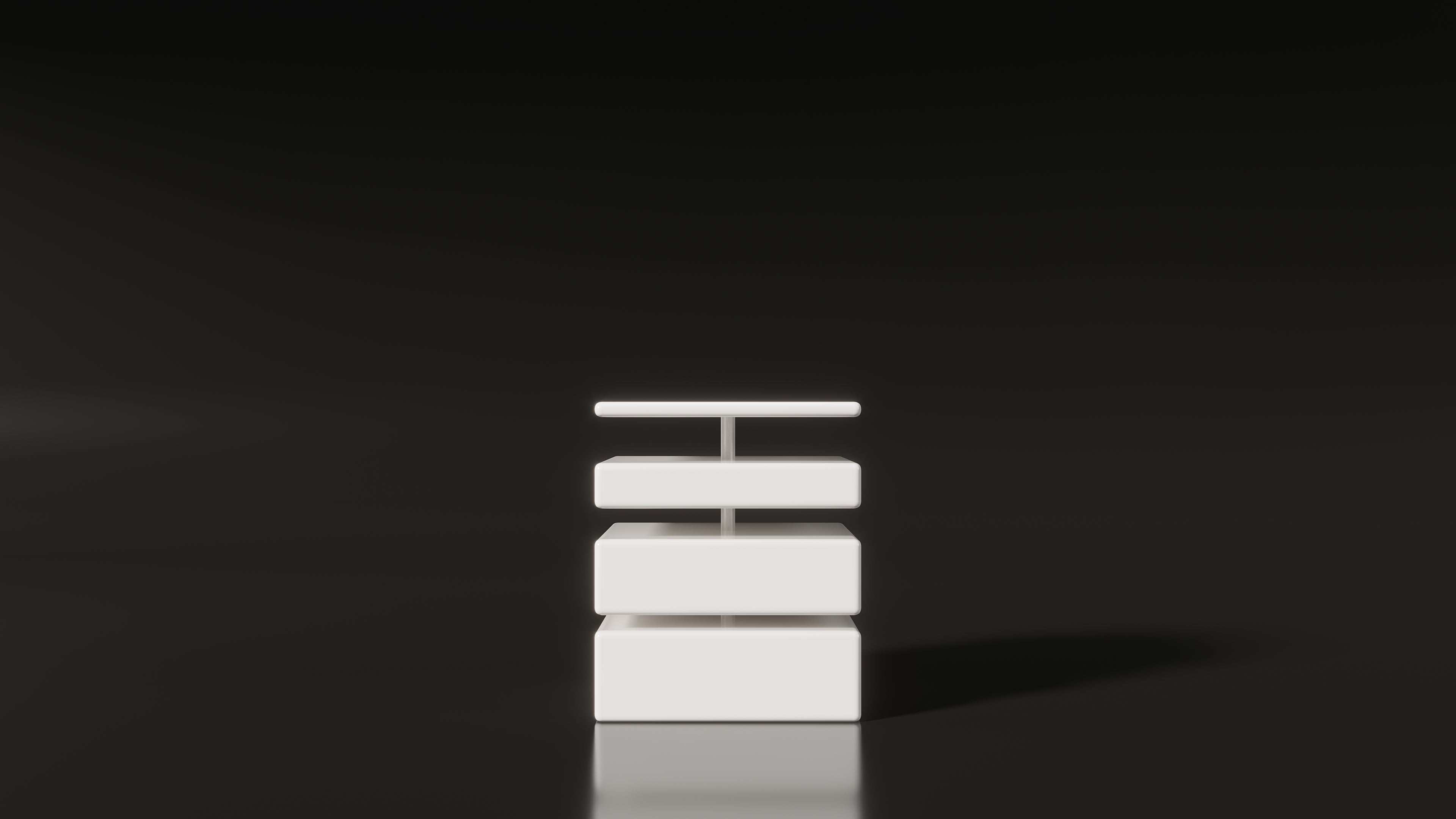 Glide Side Table - White